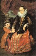 Dyck, Anthony van Susanna Fourment and her Daughter oil on canvas
